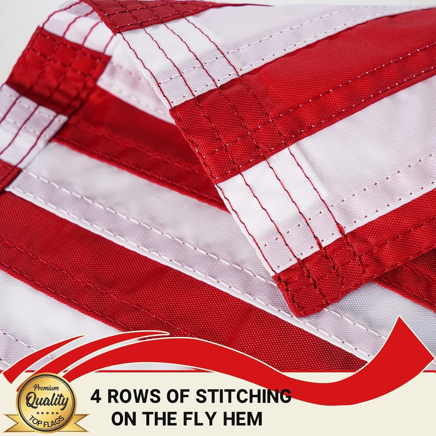 American Flag 12x18 Inch Embroidered US Small USA Boat Flags for Outside with 2 Brass Grommets Heavy Duty Nylon for Marine Boat Cabin