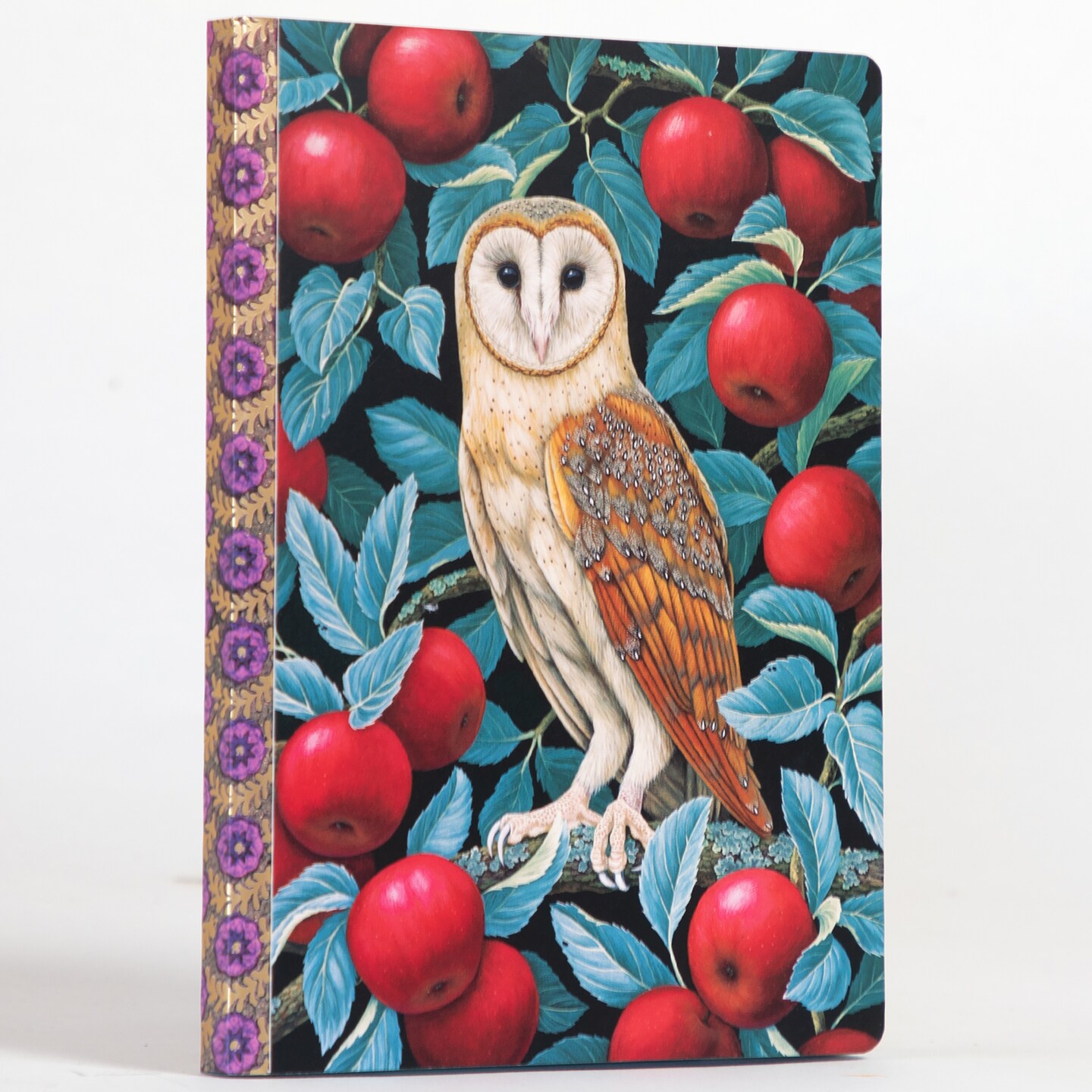eeBoo Piece &#x26; Love: Barn Owl Gilded Journal - Hardcover Adult Diary Book, Journaling &#x26; Sketching, 112 Dotted &#x26; Lined Pages, 81lb Acid-Free Paper