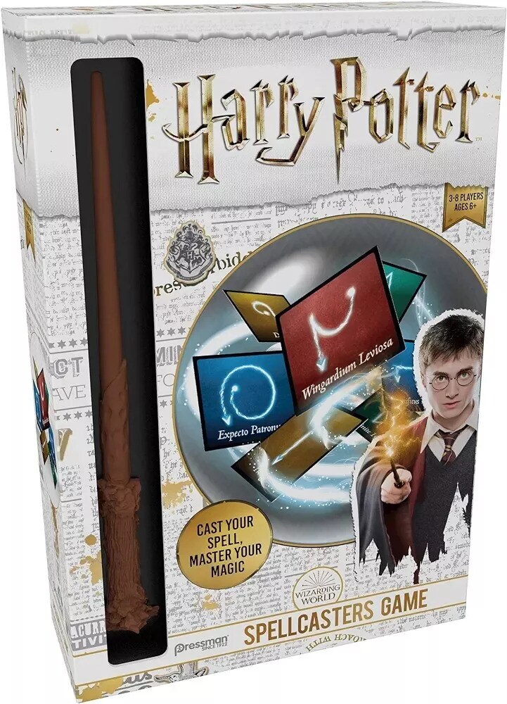 Pressman Harry Potter Spellcasters Game - A Charade Game With A Magical Spin - Includes A Replica of Harry Potter\&#x27;s Wand