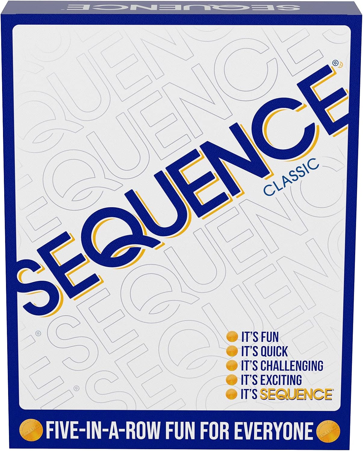 Jax Sequence Board Game, White, 10.3&#x22; x 8.1&#x22; x 2.31&#x22; (8002)