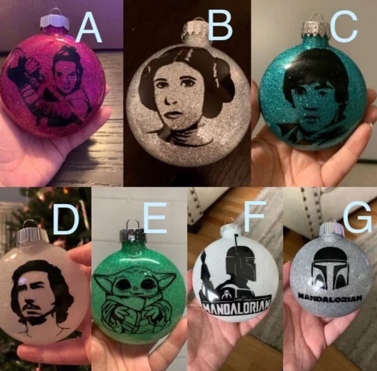 Handmade Star Wars" Christmas Ornaments See Details