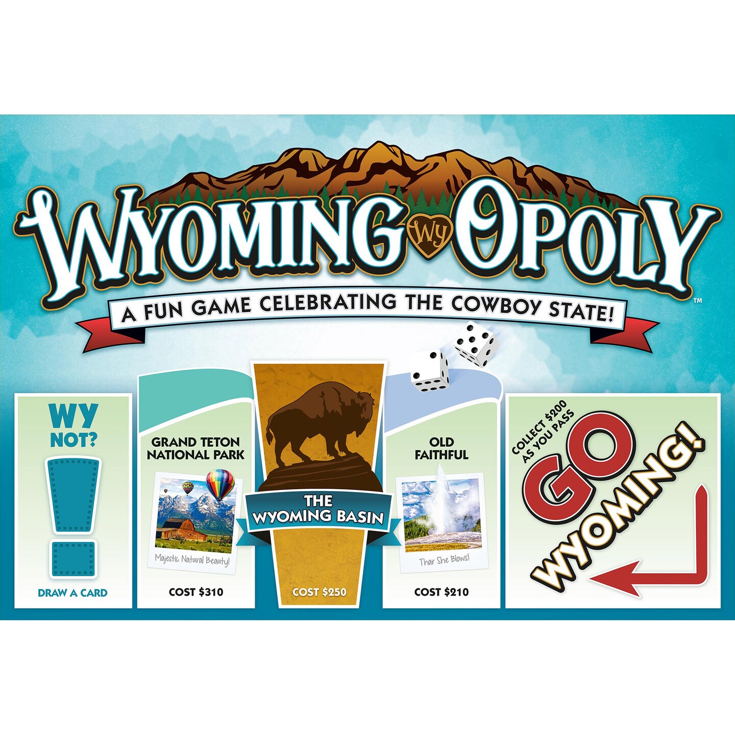 Late For The Sky: Wyoming-Opoly Monopoly Board Game