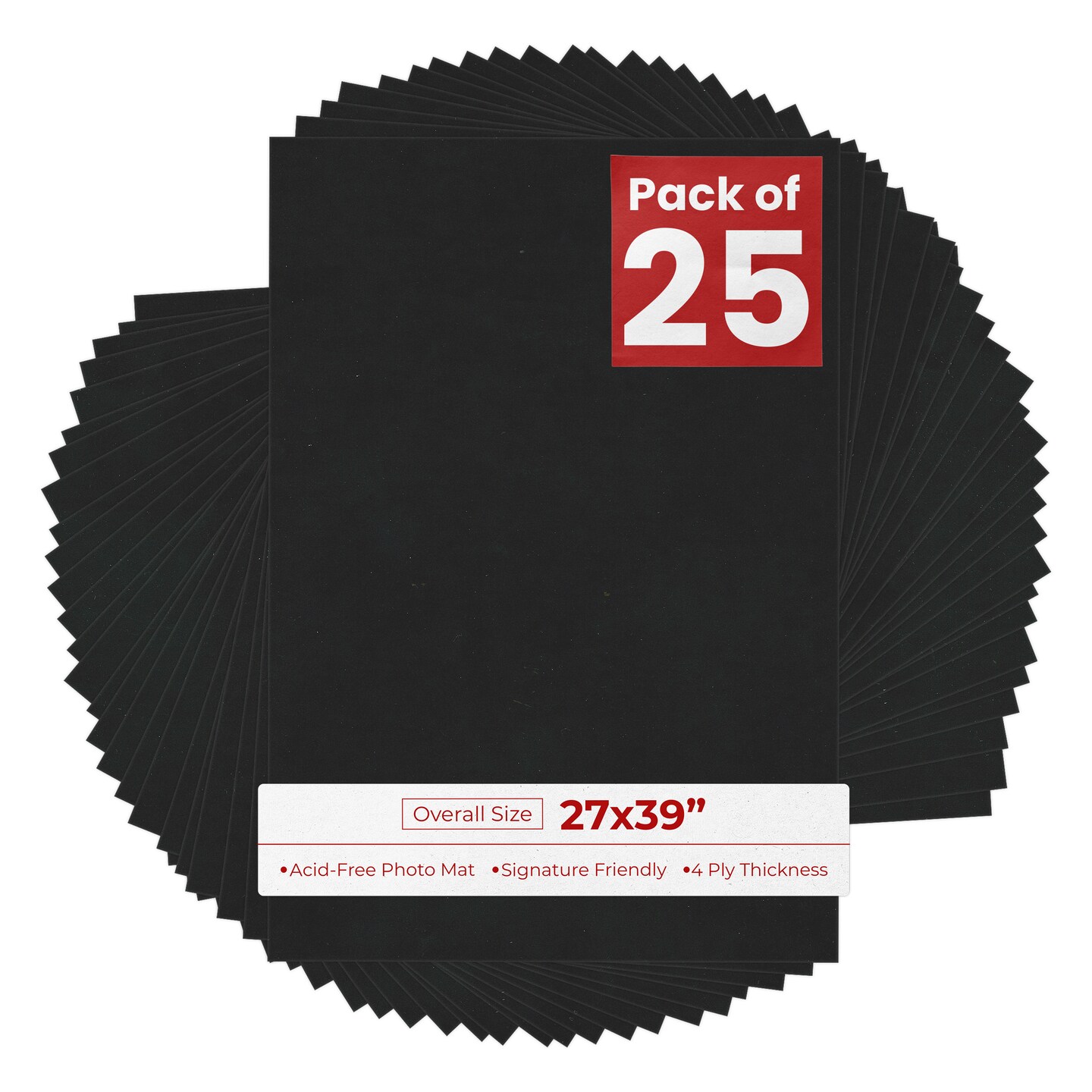 Black Suede 27x39 Uncut Mat Board - Blank Sheet, No Opening, Color ...