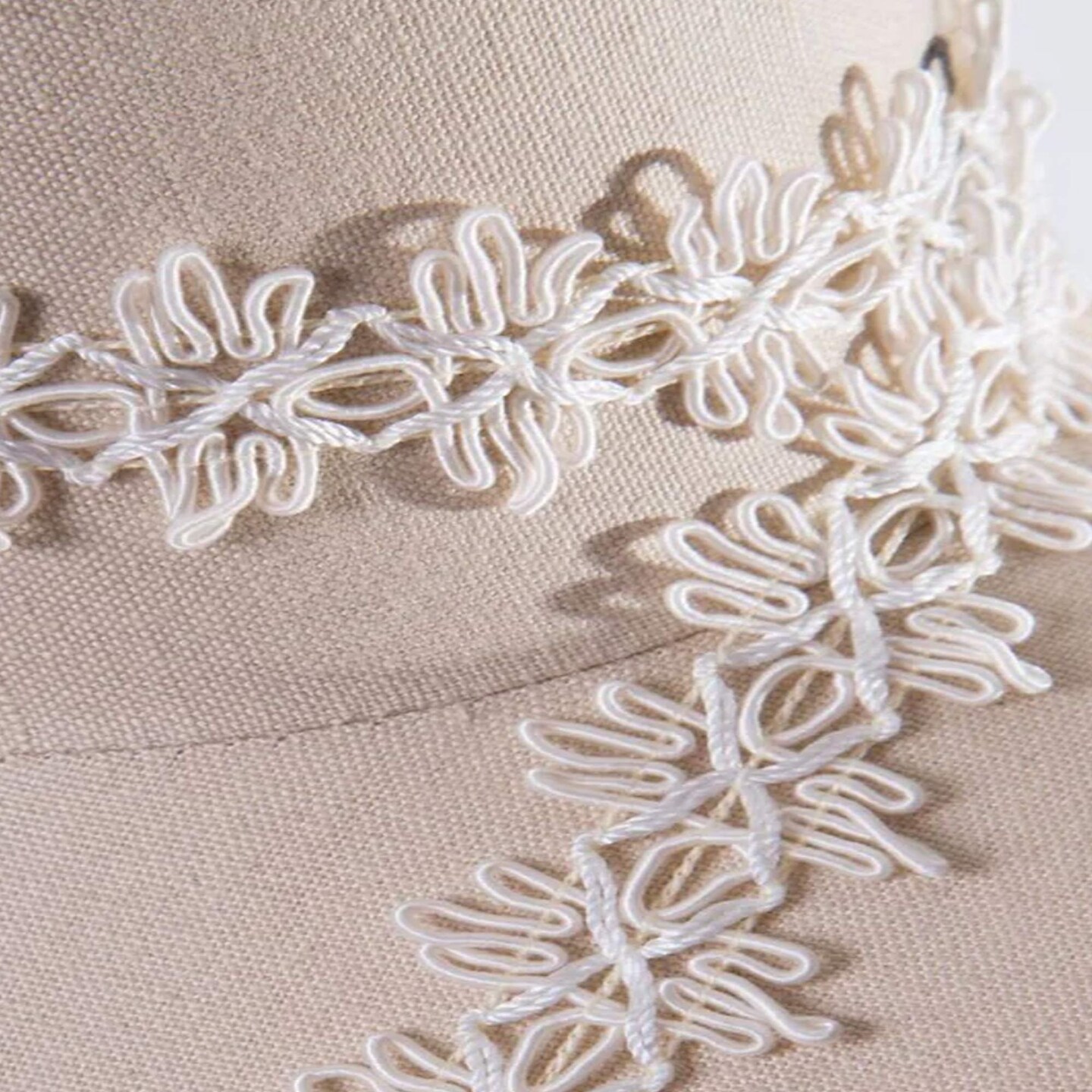 1&#x22; Ivory Upholstery Gimp Trim &#x2013; Braided French Gimp Braid for Upholstery, Costumes, DIY &#x26; Crafts