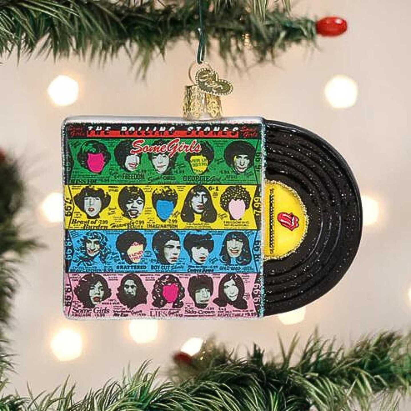 Old World Christmas 3.0 Inch Some Girls Album Cover Christmas Tree Ornament , The Rolling Stones