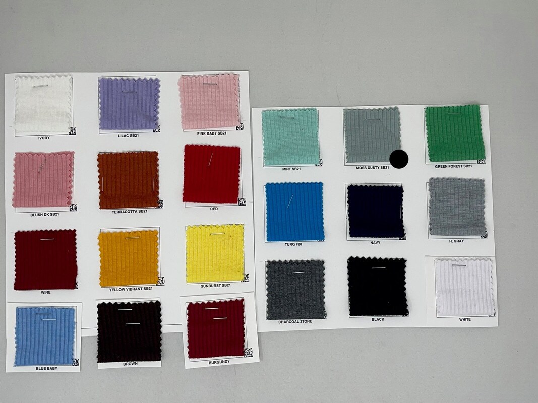 1 Yard 4x2 Rib Knit Solid Fabric Stretchy Durable Soft 52"-53" Inch Width