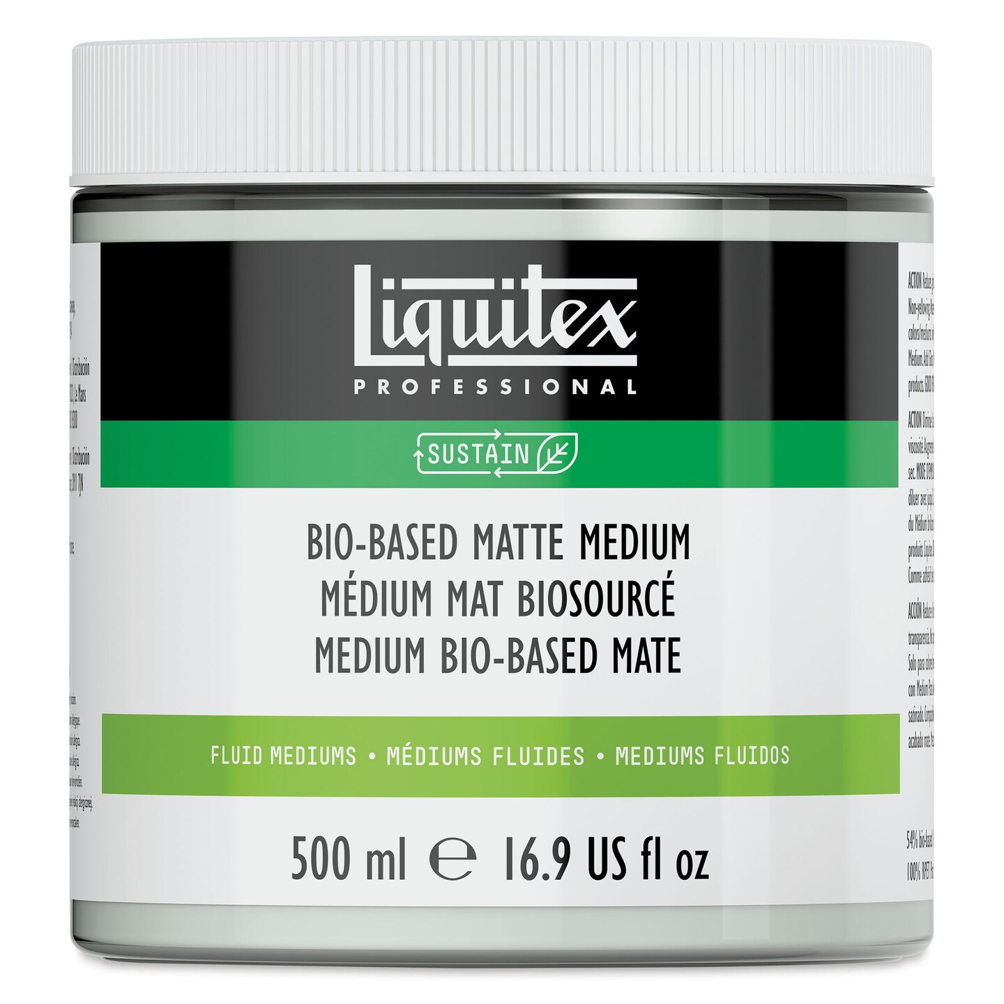 Liquitex Bio-Based Acrylic Fluid Medium - Matte Medium, 500 ml