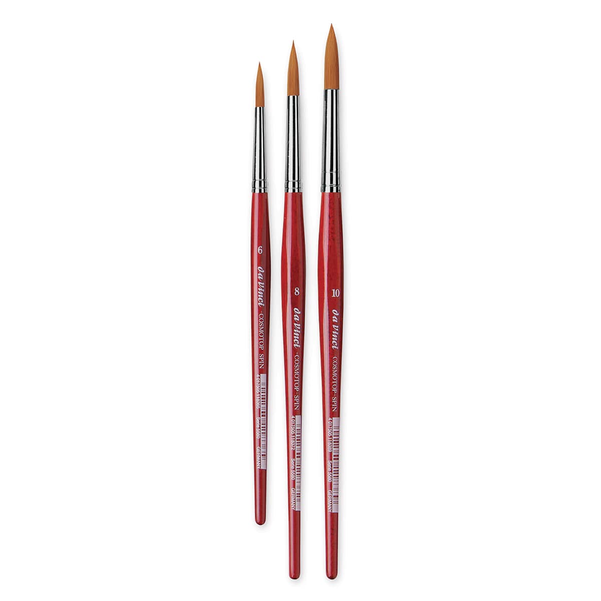 Da Vinci Cosmotop Spin Brushes - Large Rounds, Set of 3, Short Handle