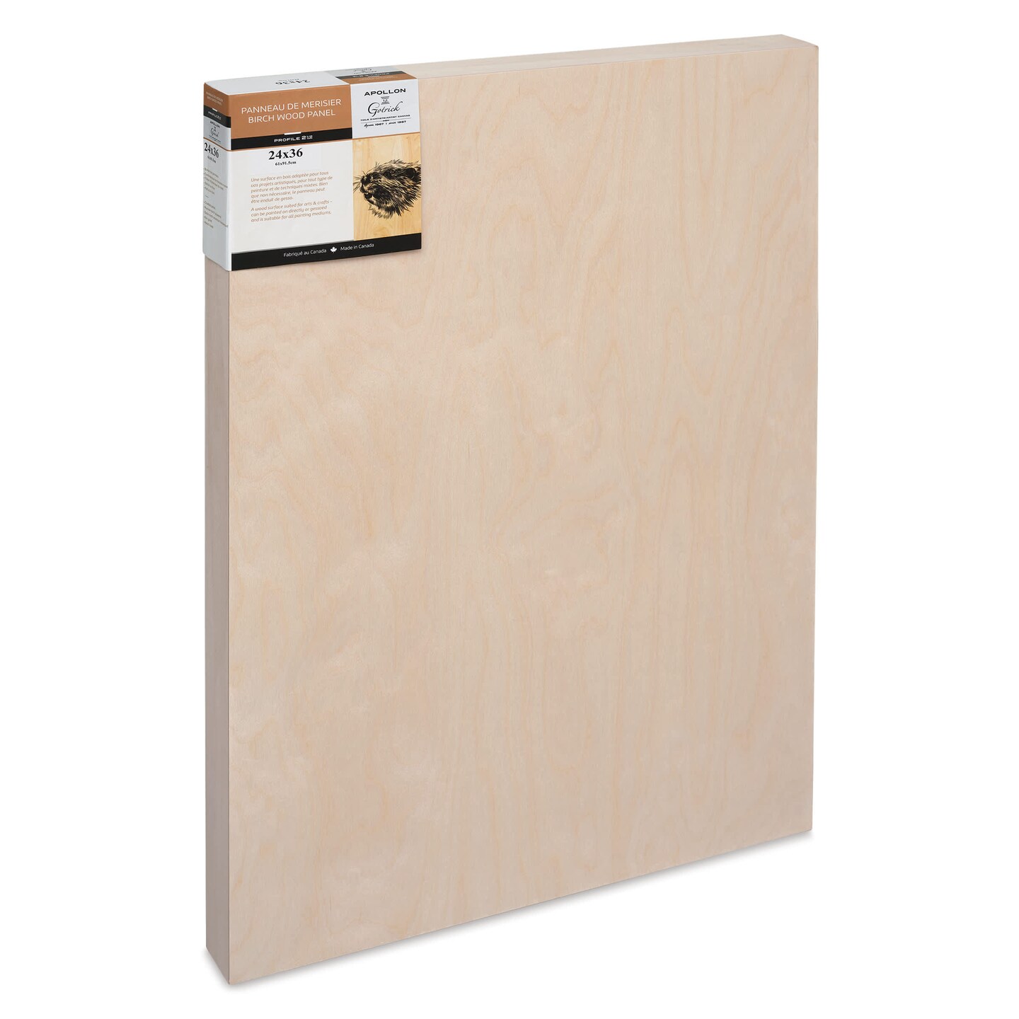 Apollon Gotrick Cradled Wood Panel - 24" x 36", 2-5/8" Profile