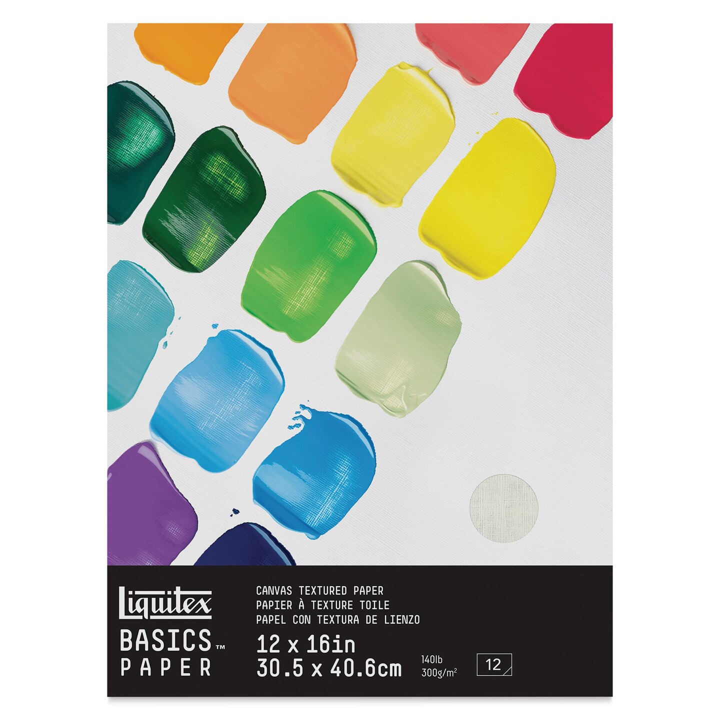 Liquitex Basics Canvas Textured Paper Pad - 12" x 16", 12 Sheets