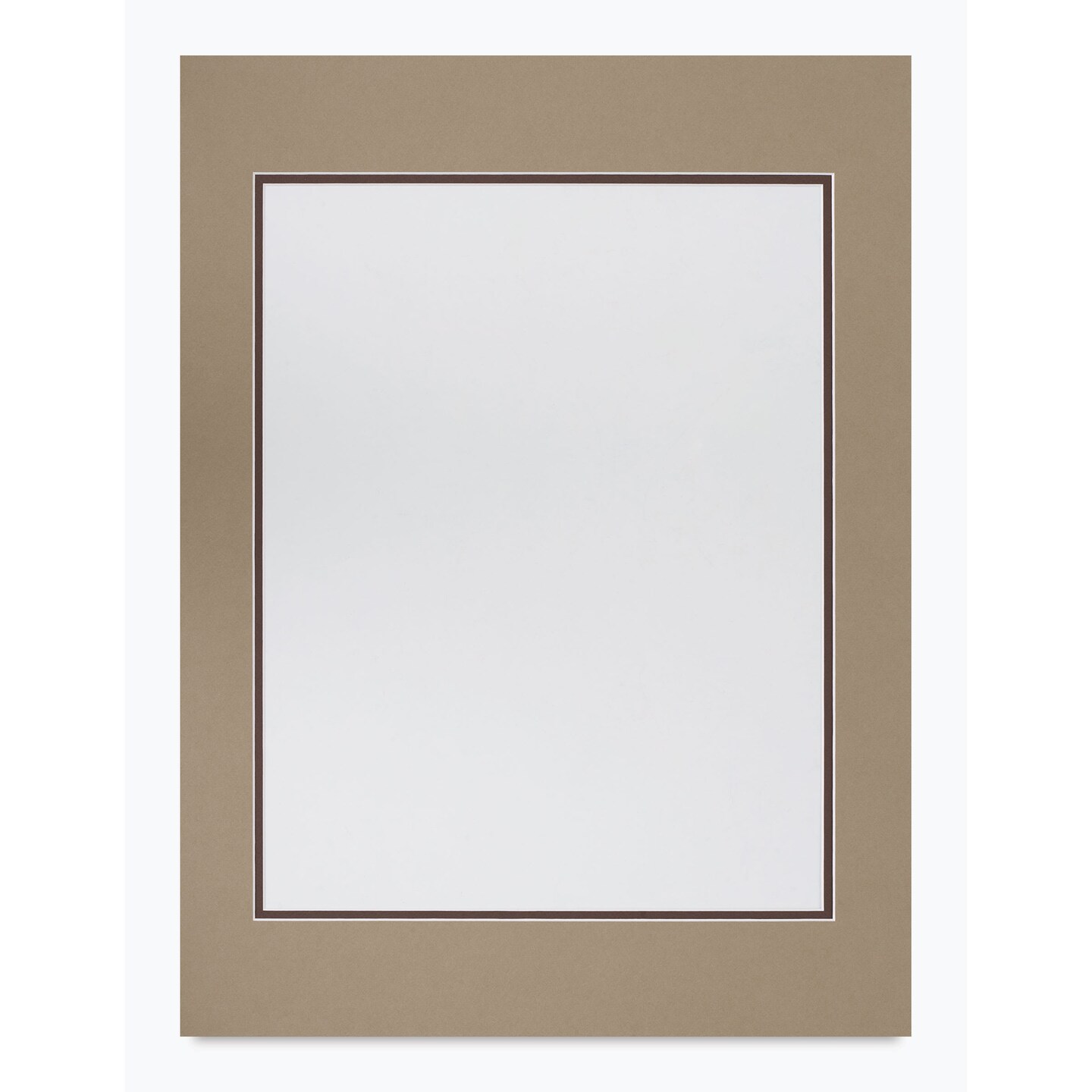 Blick Double Mat - Umbra / Weatherwood, 18" x 24" (13-1/2" x 17-1/2" Opening)