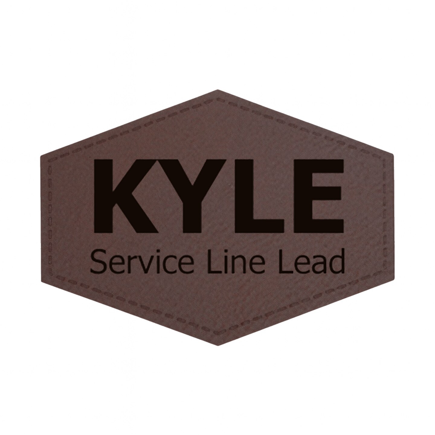 Engravable Leather Patch Blanks for Hats, Jackets & Bags – Laserable Faux Leather Patches with Adhesive & Stitch – Leatherette Apparel Patches (Hexagon, 5 Pack)