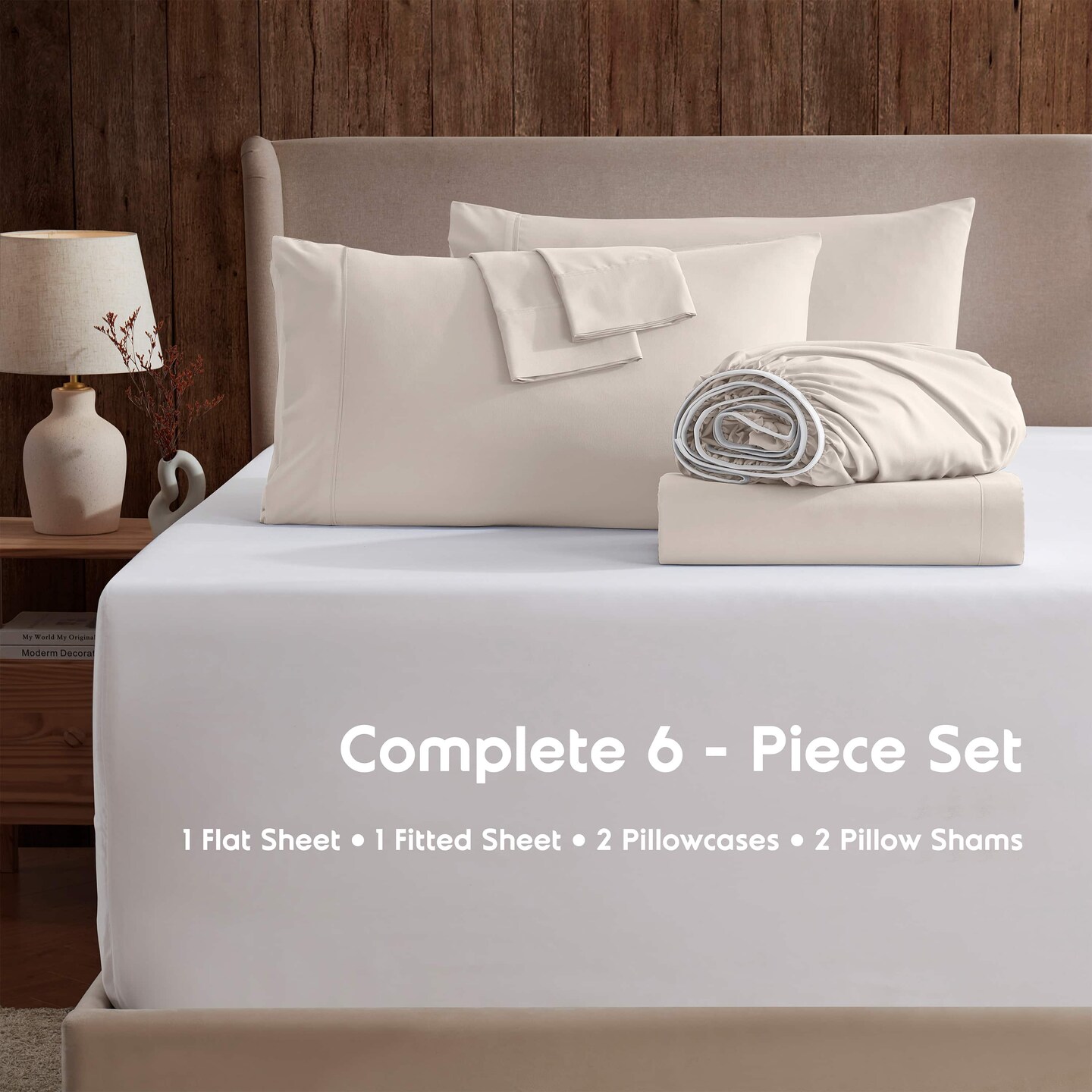 Nestl 6 PC Extra Deep Pocket Sheet Set