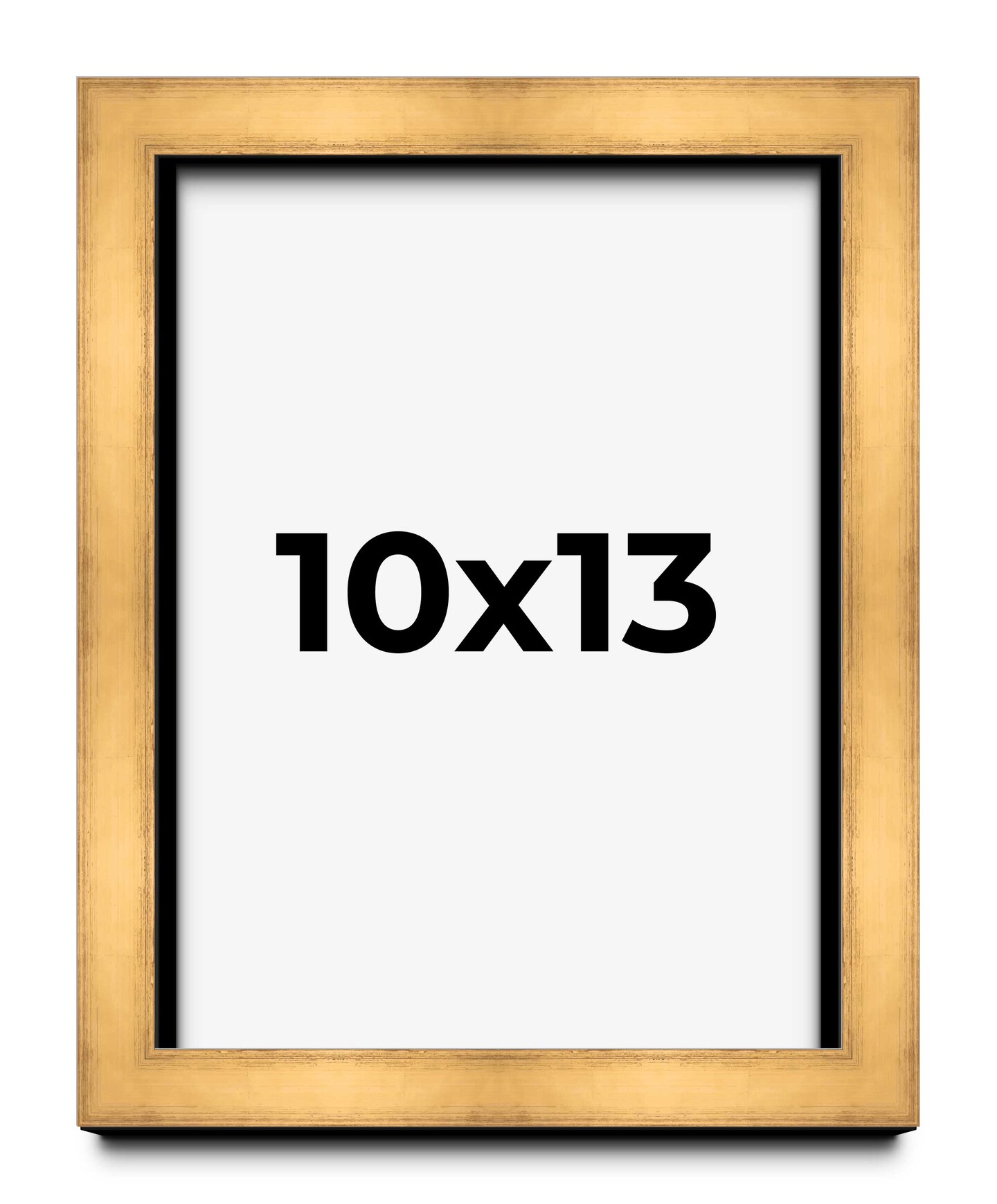 Photo Size Shadow Box 1.5" Depth Gold Picture Frame - UV Acrylic, Backing, Hanging Hardware