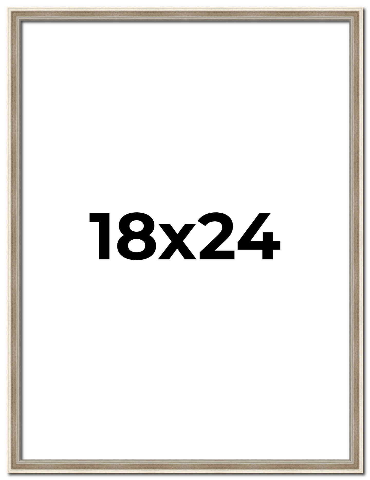 Classic Modern Silver Picture Frame - UV Acrylic, Foam Board Backing, Hanging Hardware