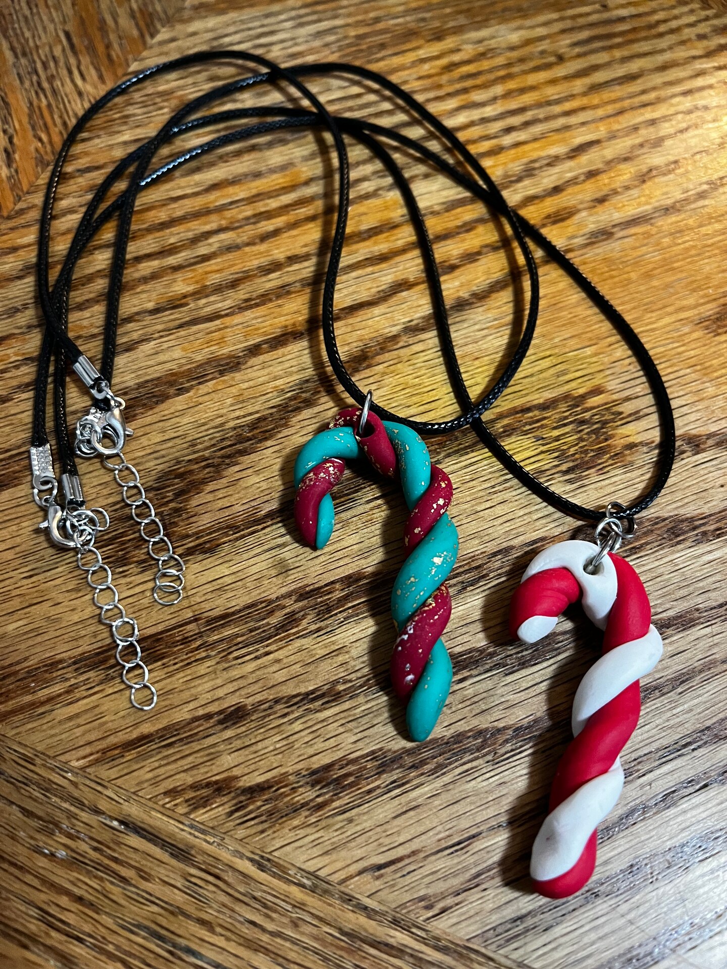 Learn to make Polymer Clay Candy Cane Necklace