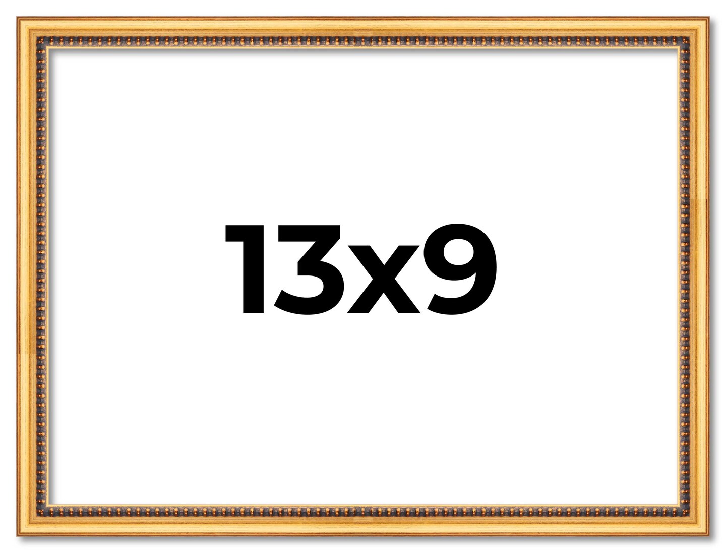 Photo Size Classic Modern Gold Frame - UV Acrylic, Foam Board Backing, Hanging Hardware