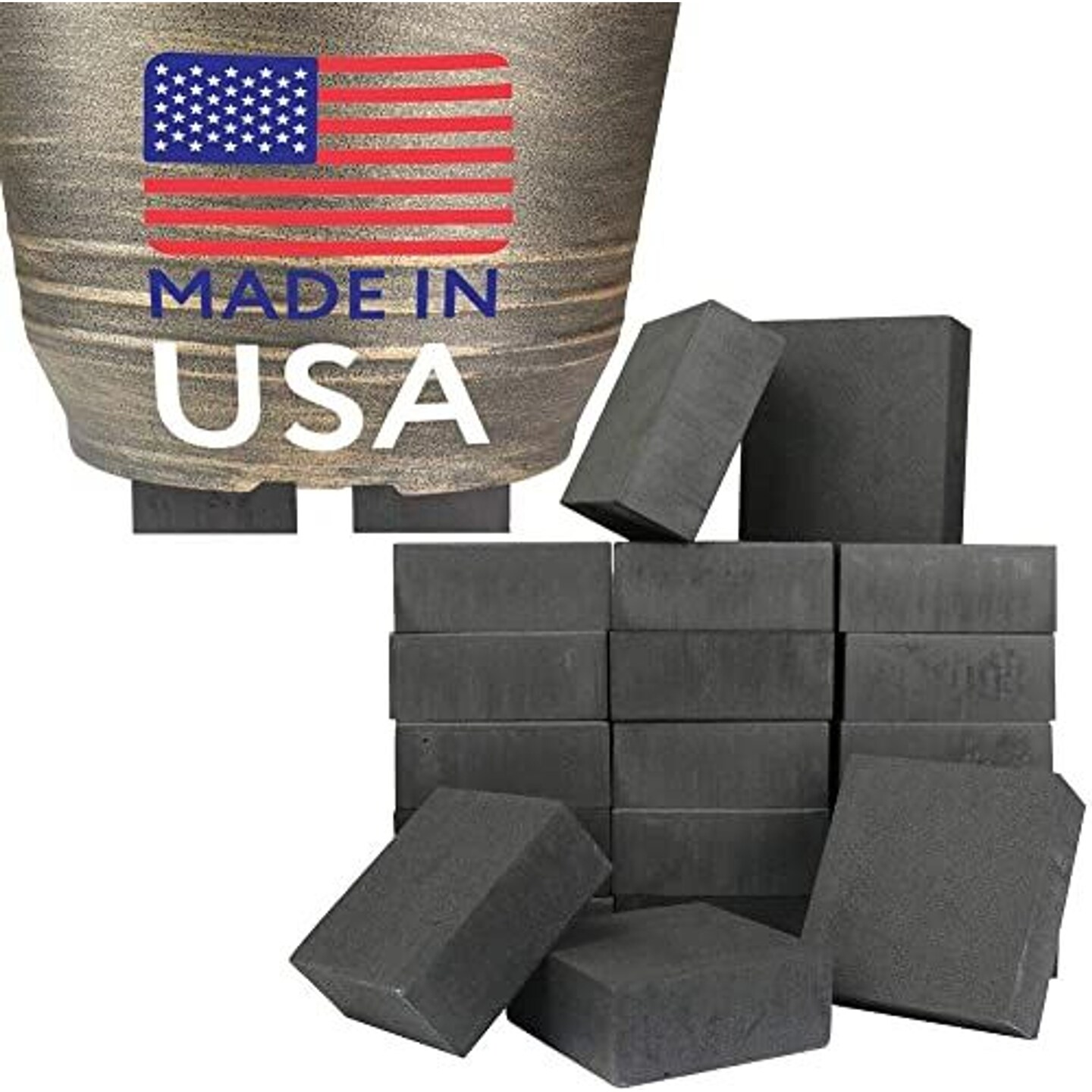 IMPRESA 20 Pack Pot Feet for Outdoor Planters - Invisible Plant Risers for Medium and Large Sized Heavy Pots - 3/4&#x22; Elevators - Work Great On Patio and Deck Use - Made in USA