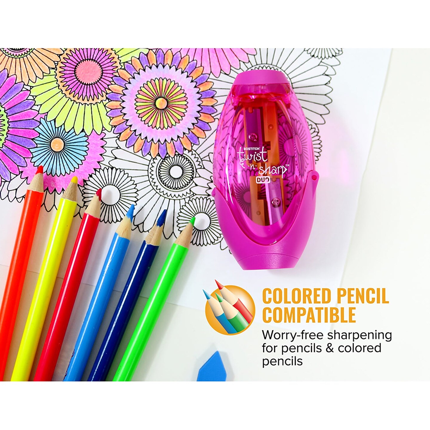 Twist-n-Sharp&#x2122; Duo Pencil Sharpener, Assorted Colors