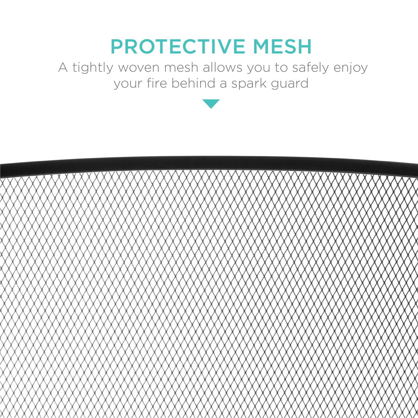 Best Choice Products 47.5x27.25in 3-Panel Steel Mesh Fireplace Screen, Spark Guard w/ Rustic Worn Finish