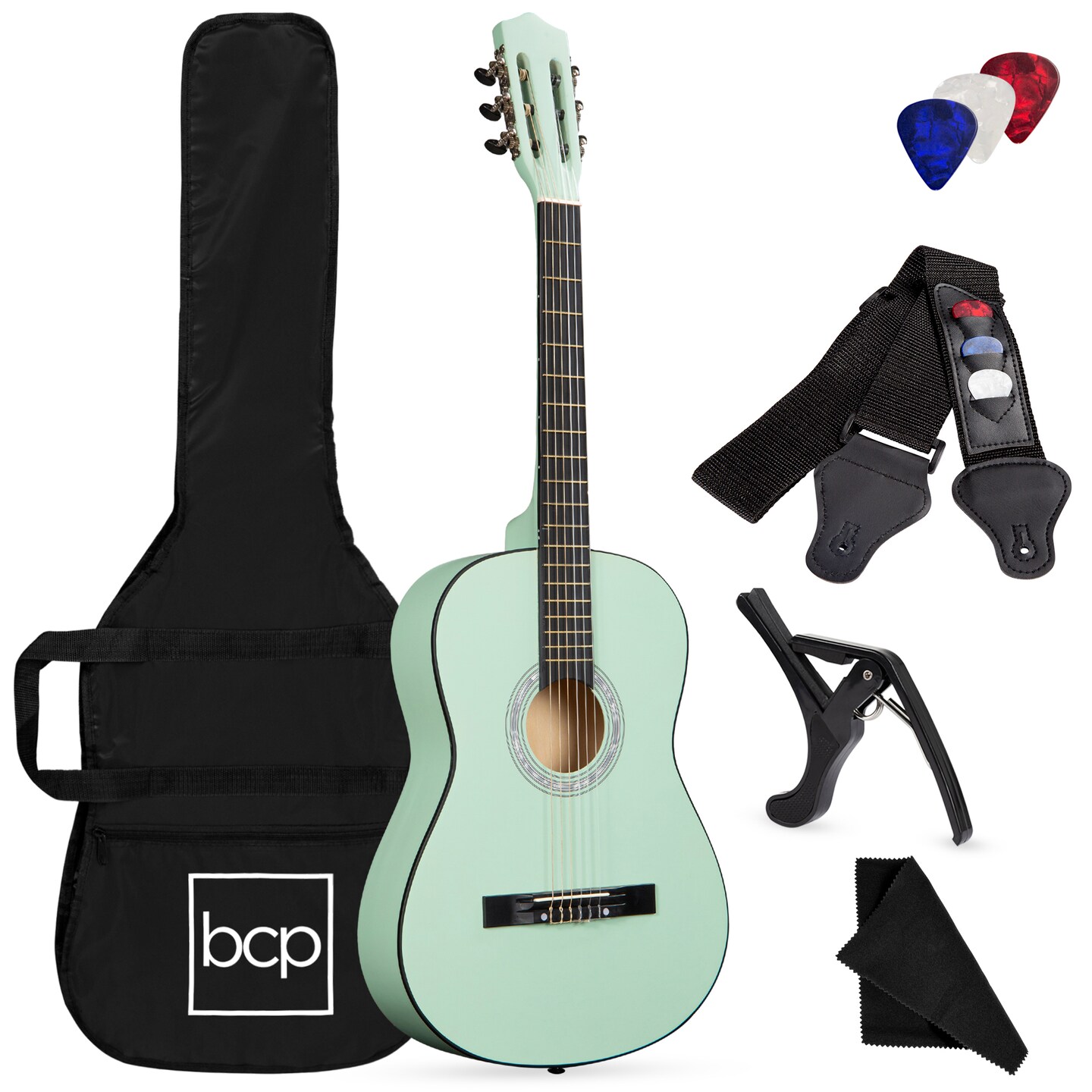 Best Choice Products 38in Beginner Acoustic Guitar Starter Kit w/ Gig Bag, Strap, Strings