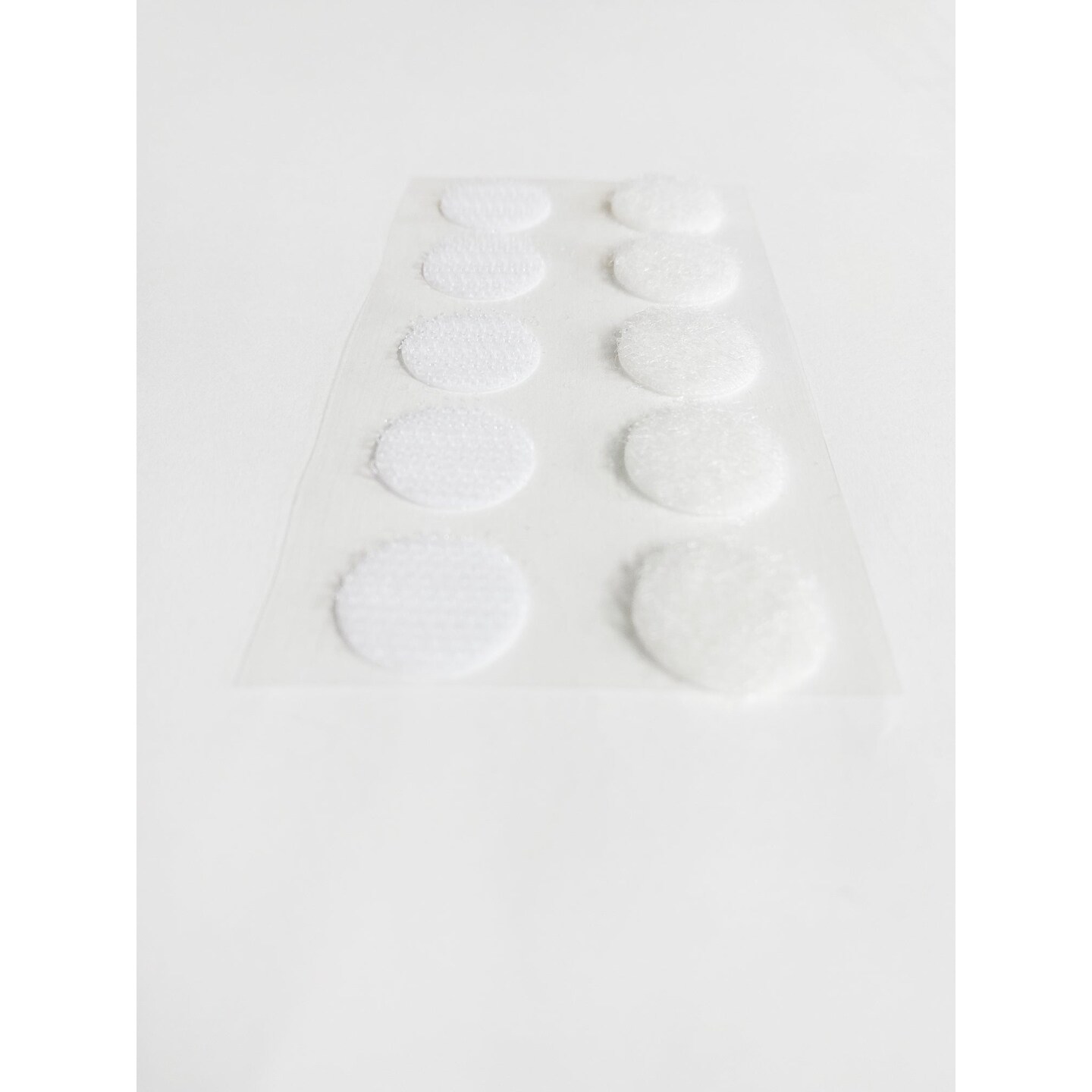 Self-Sticking Hook &#x27;N Loop Dots 5/8&#x22;, White, 10 Sets