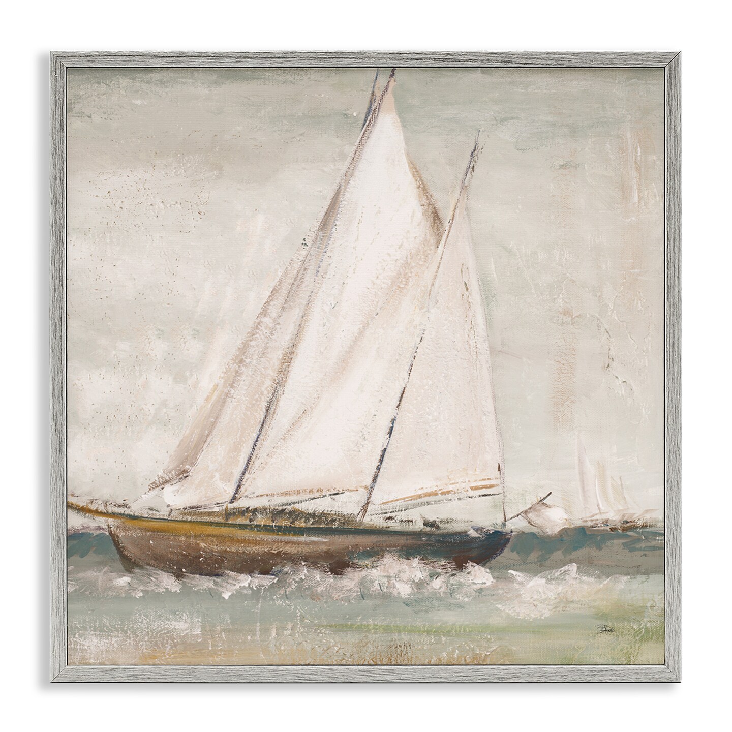 Stupell Industries Traditional Sailboat at Sea Framed Giclee Art