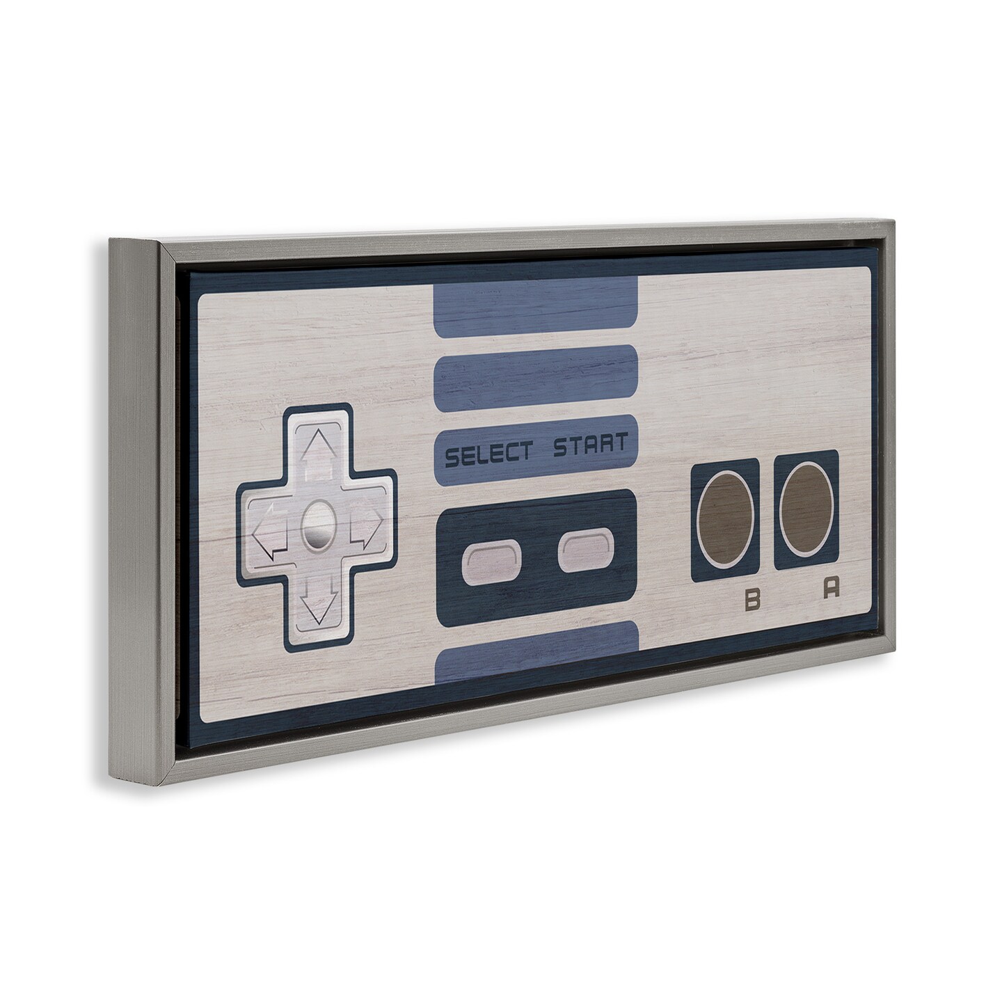 Stupell Industries Vintage Video Game System Framed Floater Canvas Wall Art