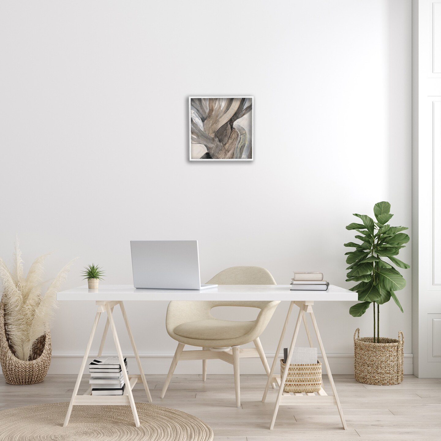 Stupell Industries Twisted Driftwood Abstraction Framed Giclee Art