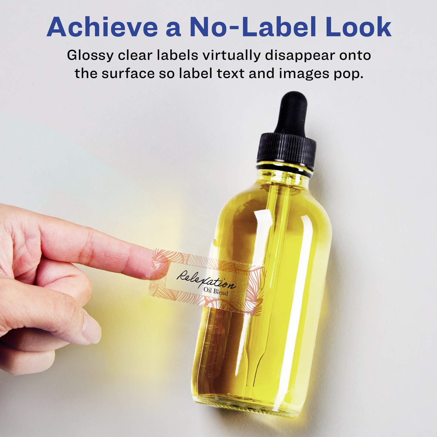 Avery Glossy Clear Rectangle Labels with Sure Feed, 1&#x22; x 3&#x22;