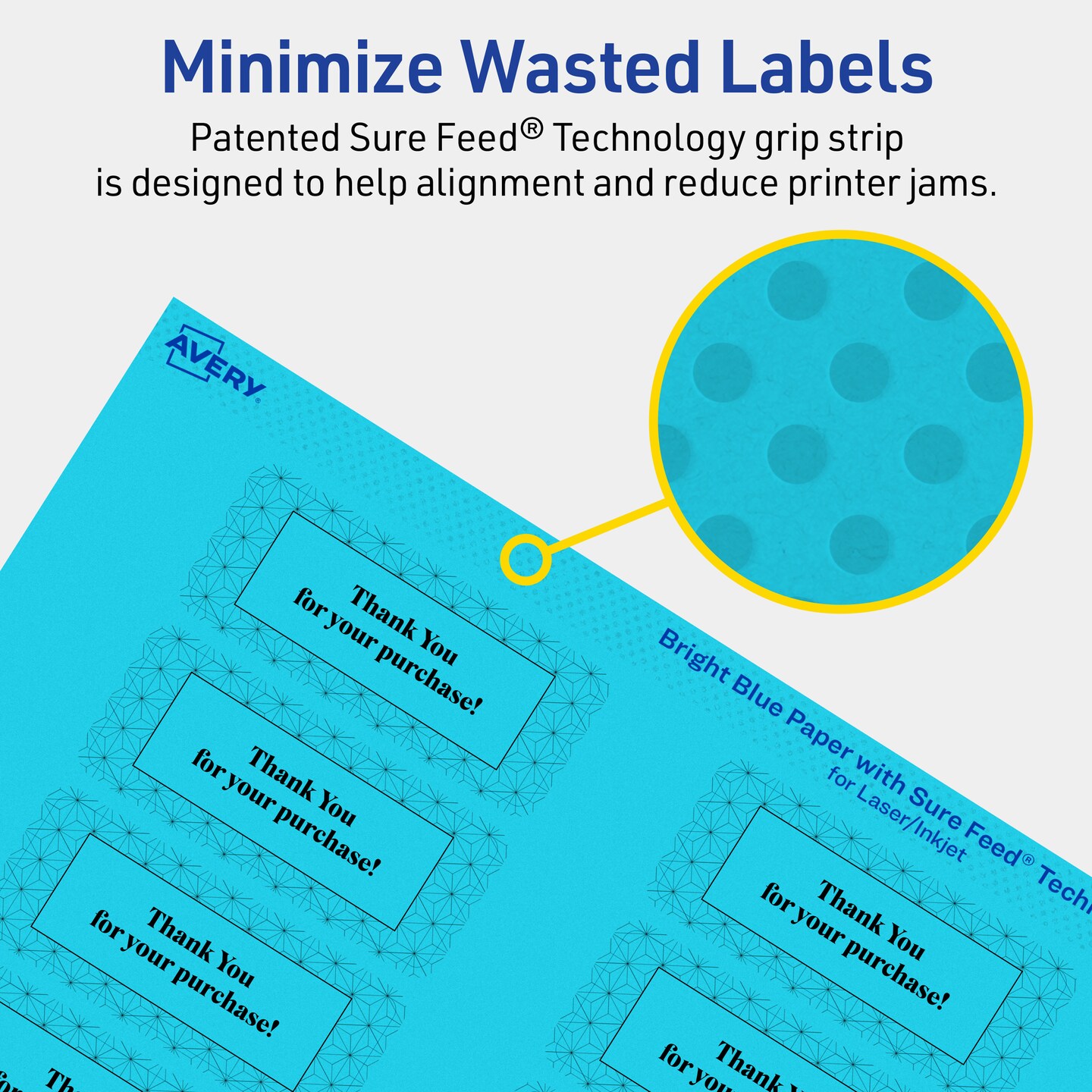 Avery Bright Blue Paper Labels, 1&#x22; x 2-5/8&#x22; Rectangle