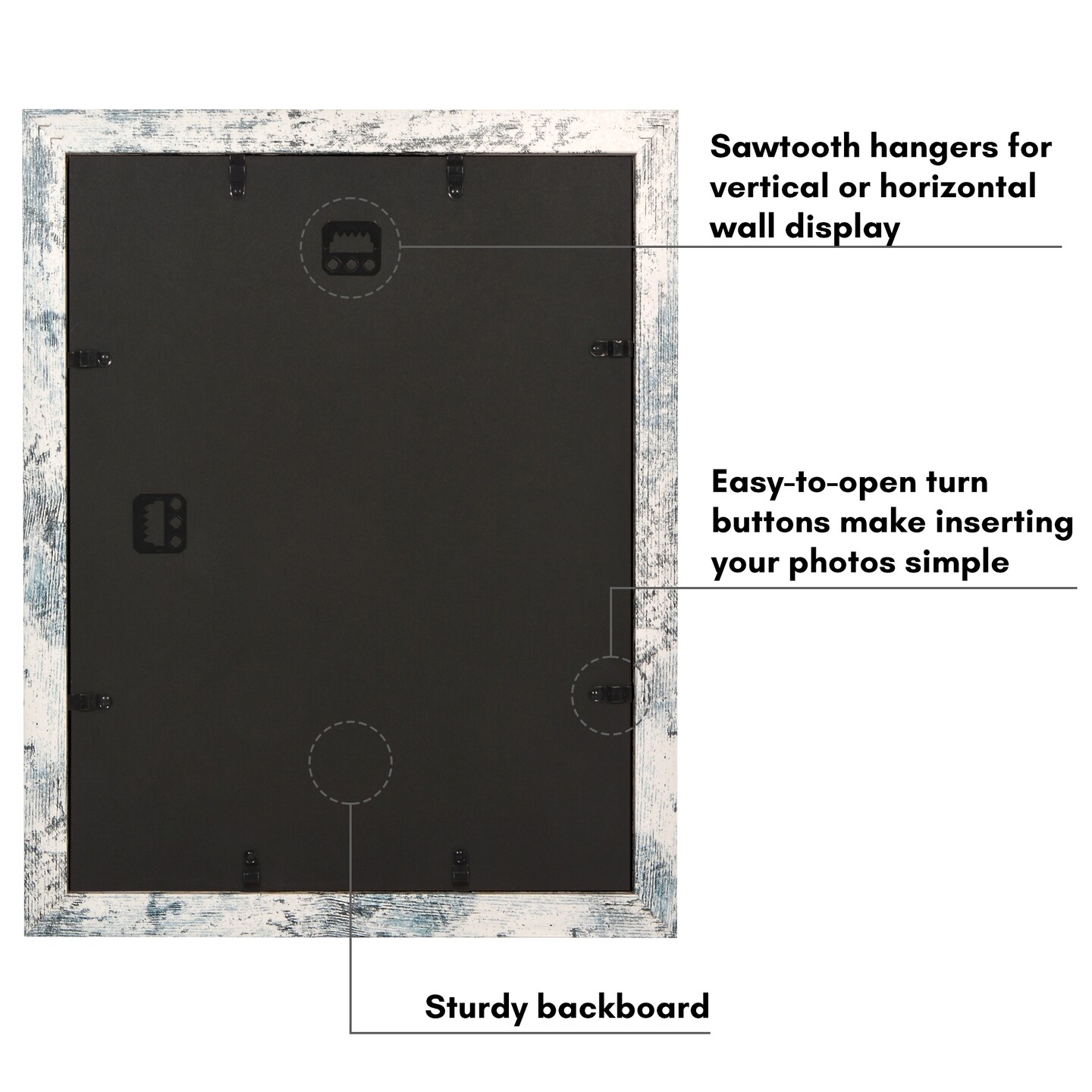 Americanflat Picture Frame with Wide Molding with Mat - Modern Wide Picture Frame - Plexiglass Cover - Hanging Hardware - Includes Easel