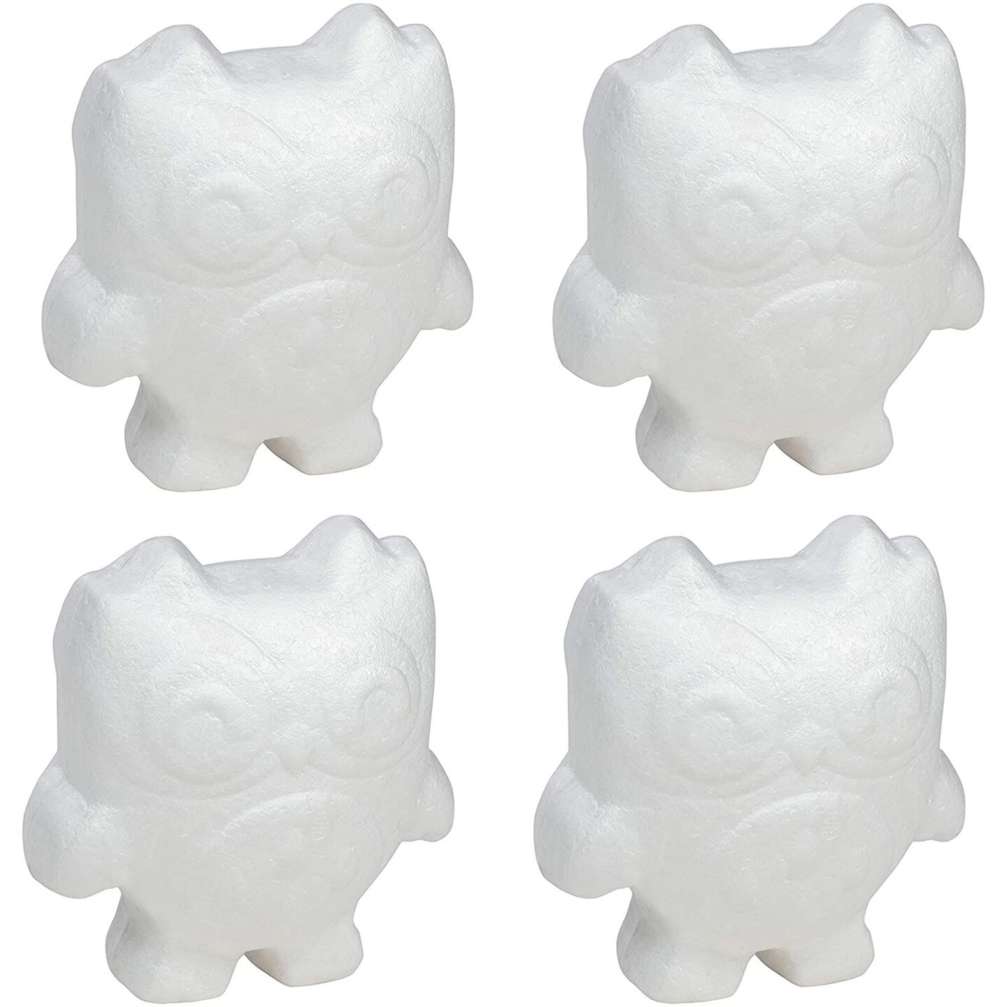 Foam Owl, Arts and Crafts Supplies (5.5 x 3 x 5 in, 4-Pack)