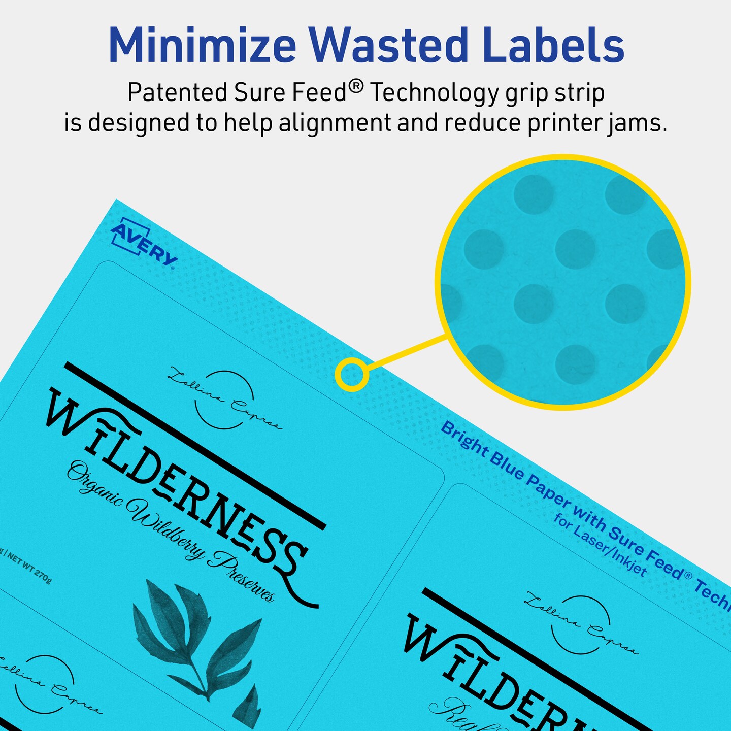 Avery Bright Blue Paper Labels, 3-1/3&#x22; x 4&#x22; Rectangle
