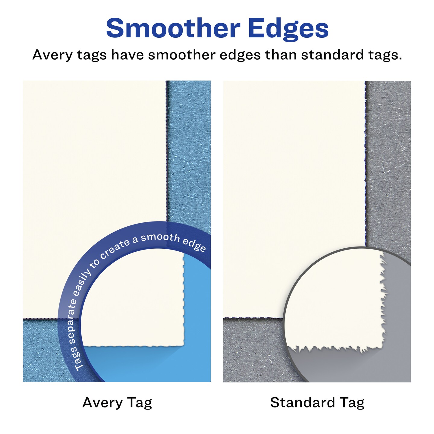 2&#x22; x 2&#x22; Square, Matte Ivory Printable Tags