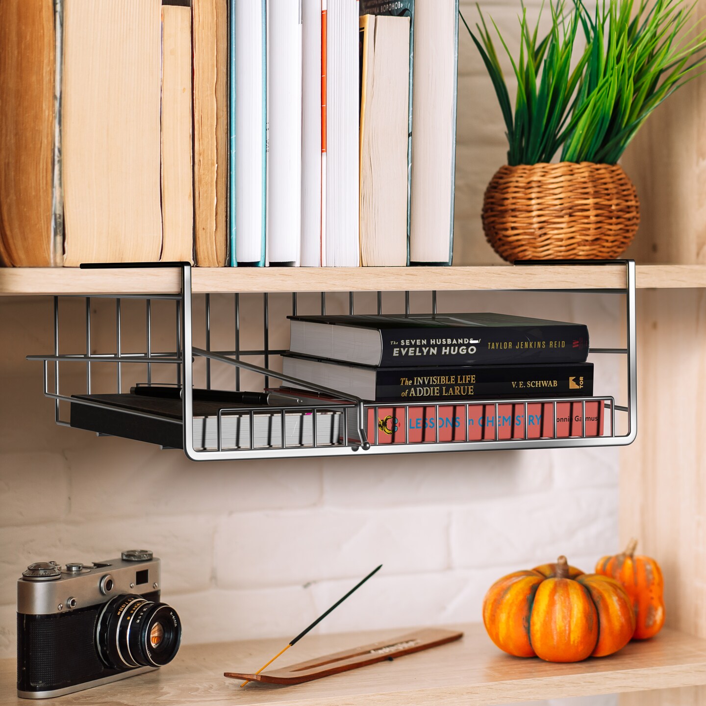 Sorbus Set of 2 Under Cabinet Can Storage Shelf &#x2013; Pantry Organizer with Divider for Canned Goods &#x2013; Kitchen Organization Rack, Canned Food Dispenser for Cabinets, Shelving, Small Spaces
