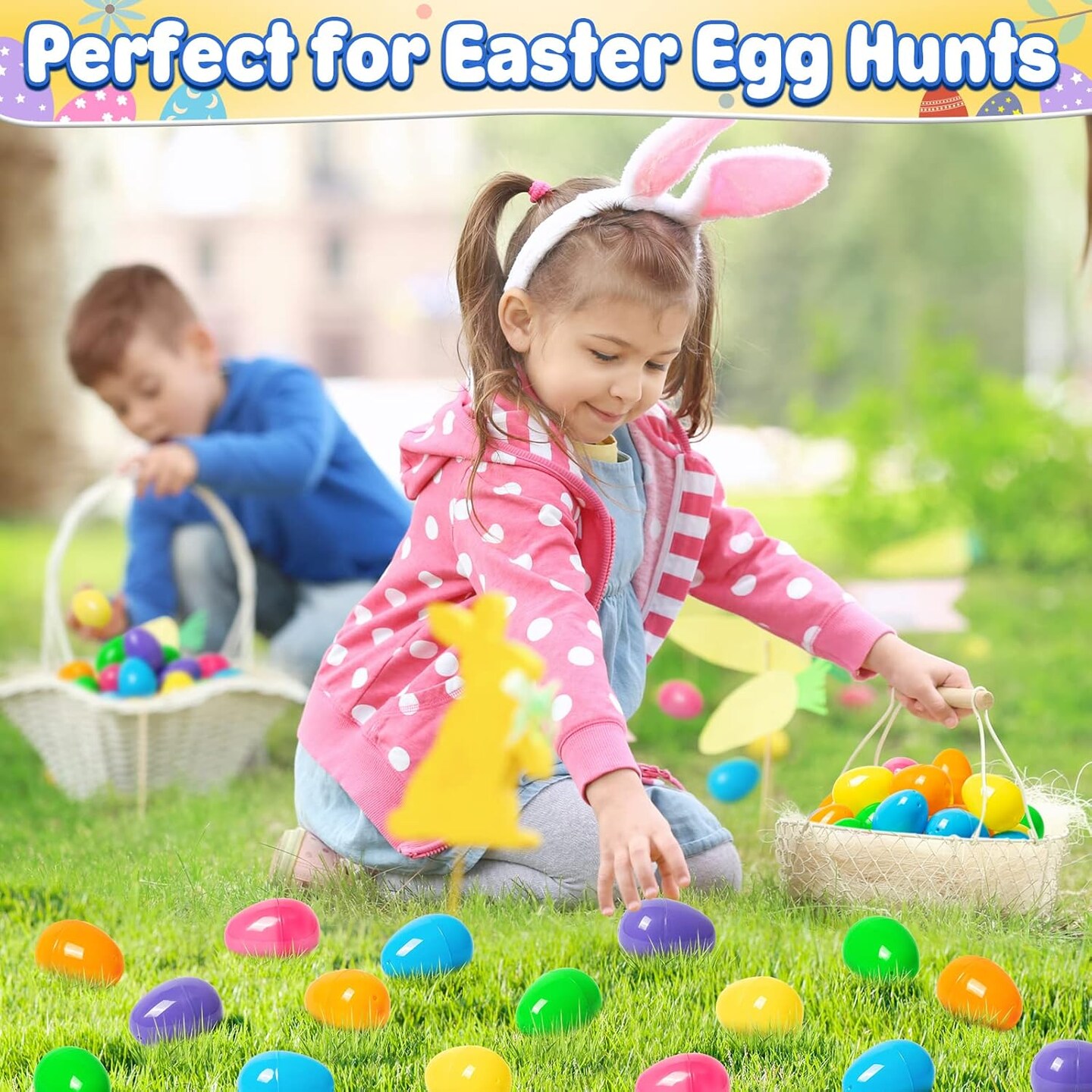 500 PCS Plastic Easter Eggs, 2.4&#x27;&#x27; Bulk Empty Easter Eggs in 6 Colors, Hinged Fillable Eggs for Easter Egg Hunt, Surprise Eggs, Basket Stuffers Fillers