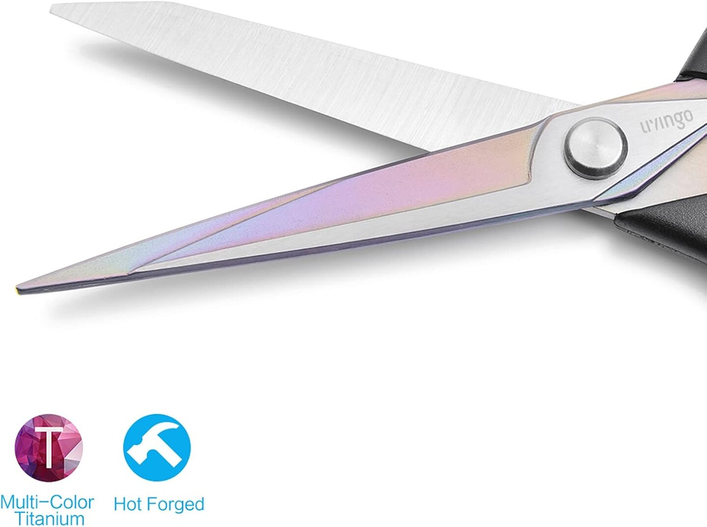Premium Tailor Scissors Heavy Duty Multi-Purpose Titanium Coating Forged Stainless Steel Sewing Fabric Leather Dressmaking Comfort Grip Shears Professional Crafting