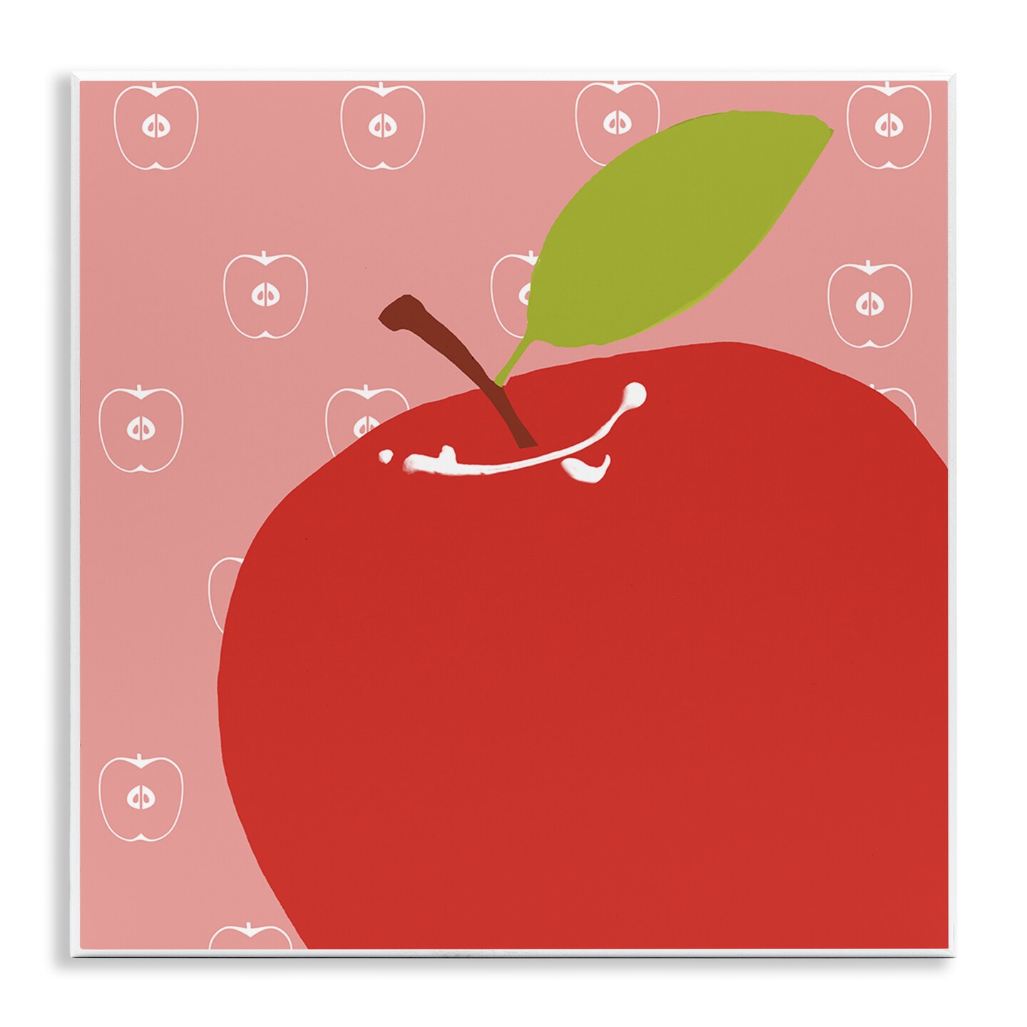 Stupell Industries Bright Apple Fruit Wall Plaque Art Design by Daniela Santiago