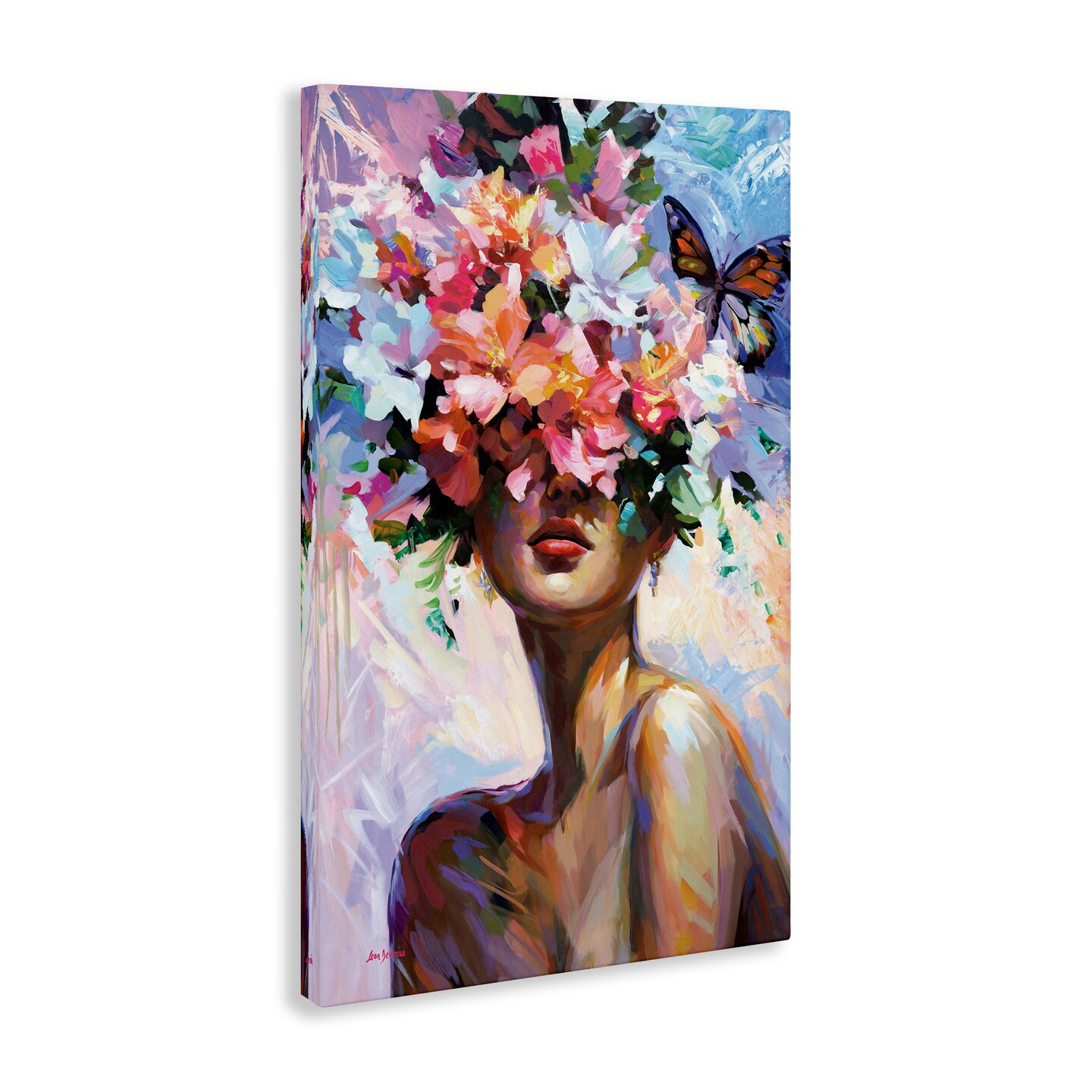 Stupell Industries Surrounded By Florals Canvas Wall Art Design by Leon Devenice