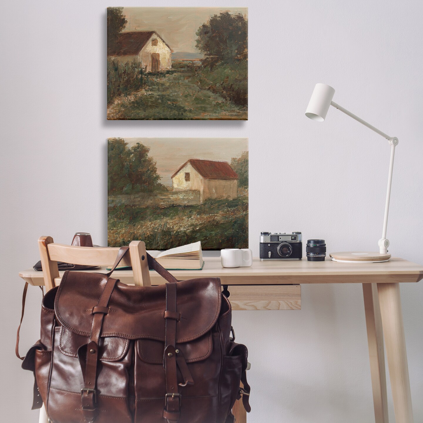 Stupell Industries Traditional Country Farmland 2pc Canvas Wall Art Set Design by Ethan Harper