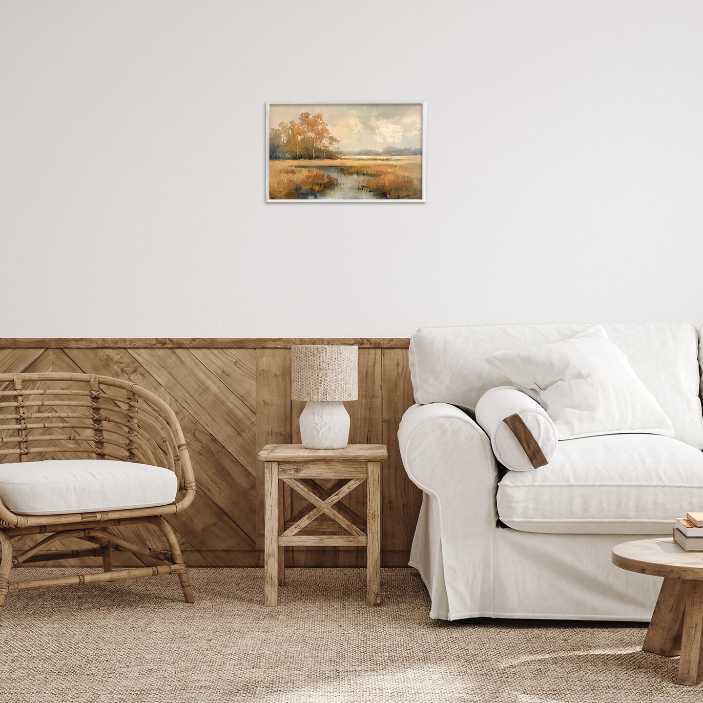 Stupell Industries Autumn Stream Landscape Framed Giclee Wall Art Design by LSR Design Studio