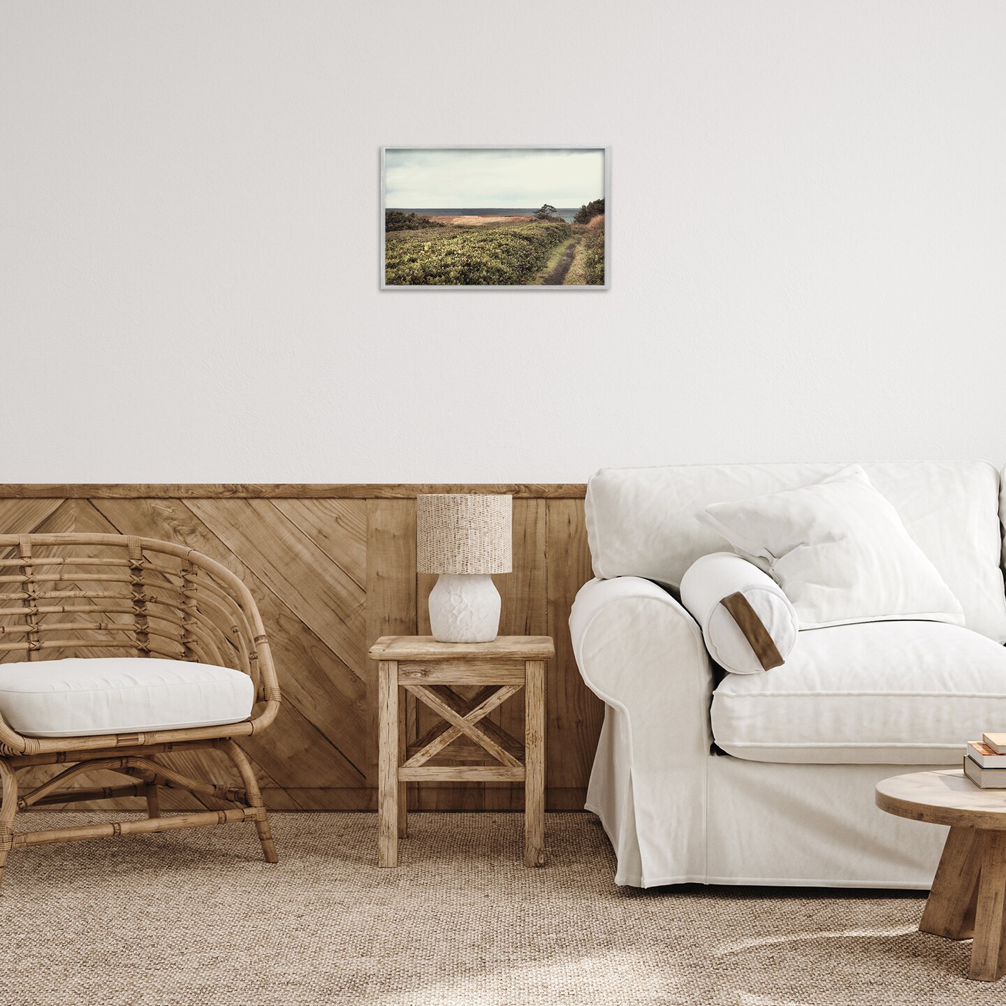 Stupell Industries Serene Coastal Pathway Framed Giclee Wall Art Design by Andy Amos