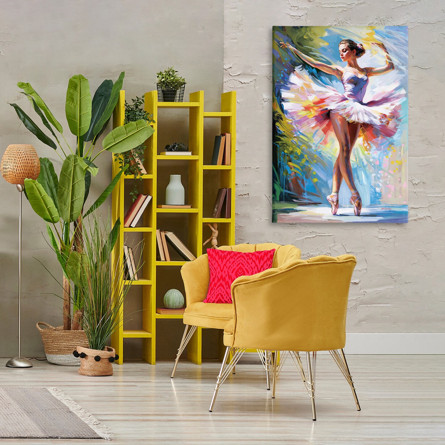 Stupell Industries Embrace In Motion Ballet Canvas Wall Art Design by Leon Devenice