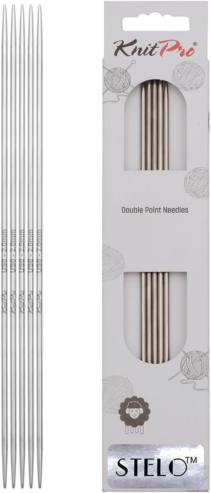 KnitPro Stelo Double Pointed Knitting Needles 6" (15cm) Set of 5 Size 0 - 11