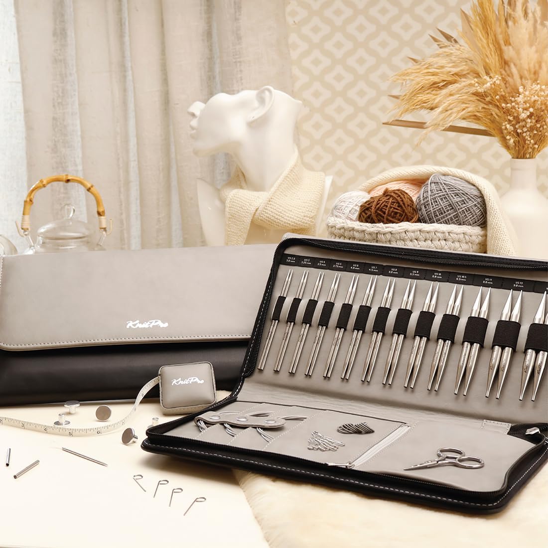 KnitPro Stelo Grande Normal Interchangeable Knitting Needle Set 5" (13cm)