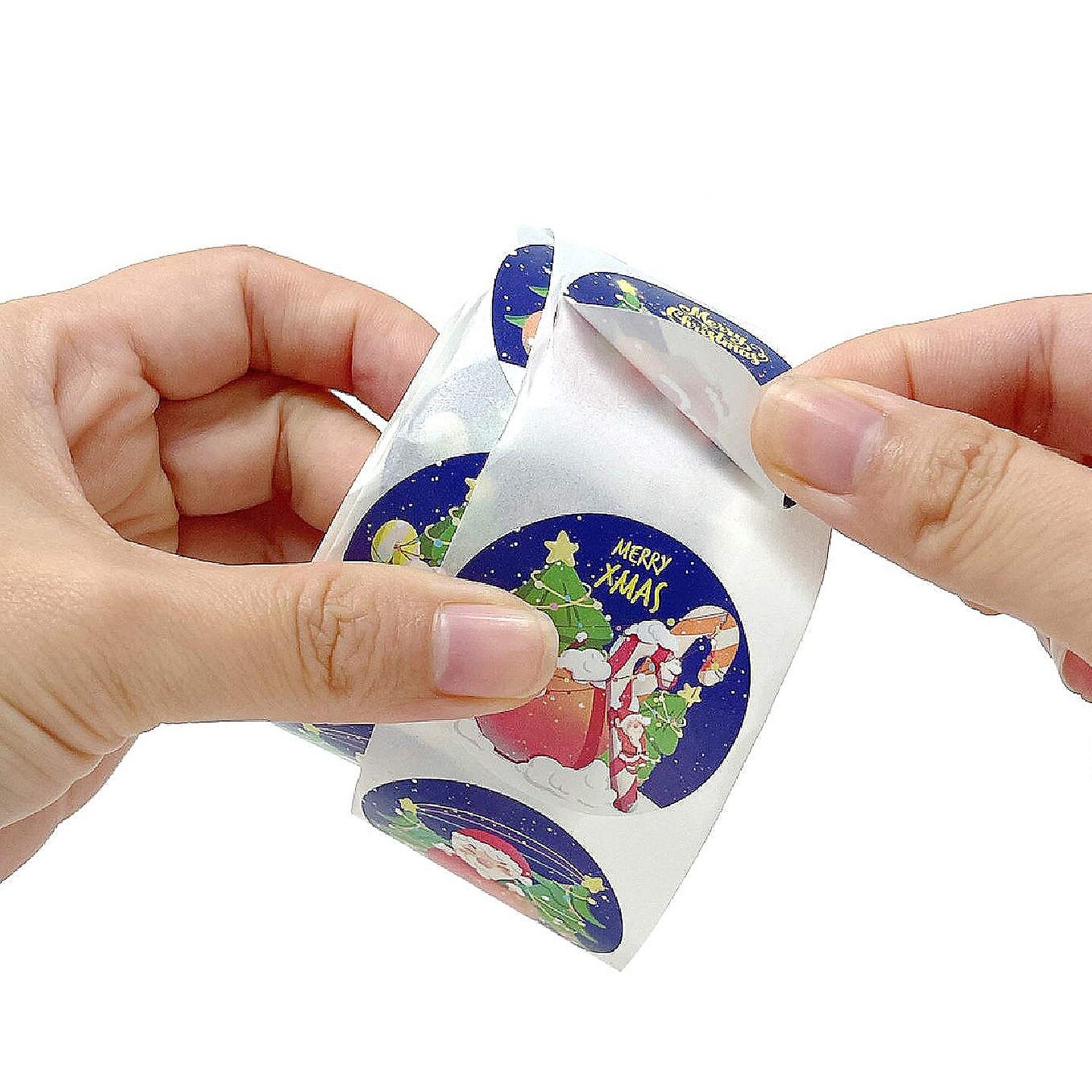 Wrapables Christmas Stickers Label Roll Holiday Stickers 500 Pc Santa Claus