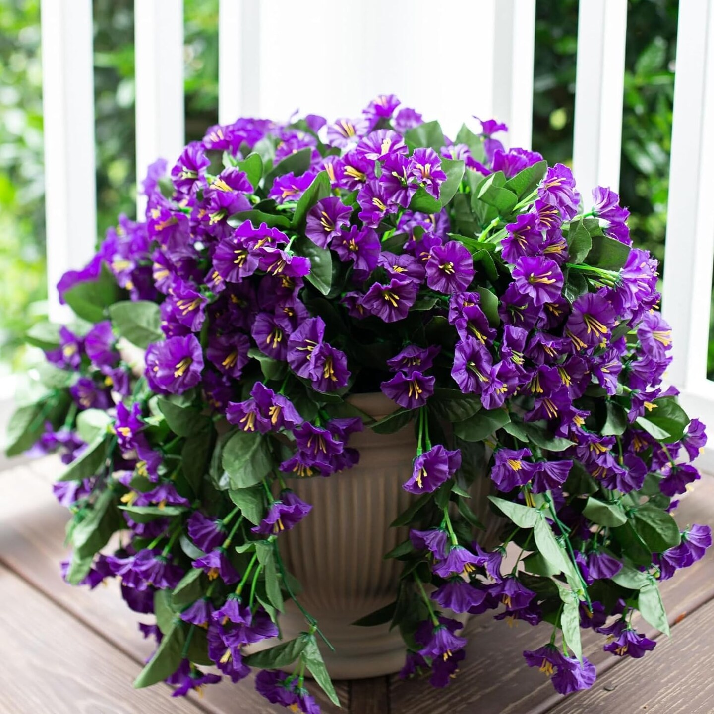 Artificial Fake Hanging Flowers Plants for Outdoor Outside Summer Decoration