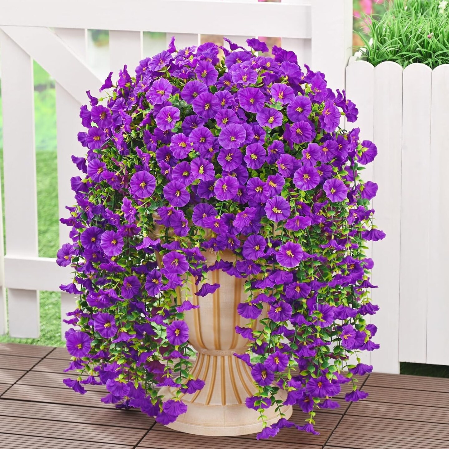 2 Pcs Look Real Artificial Flowers for Outdoors