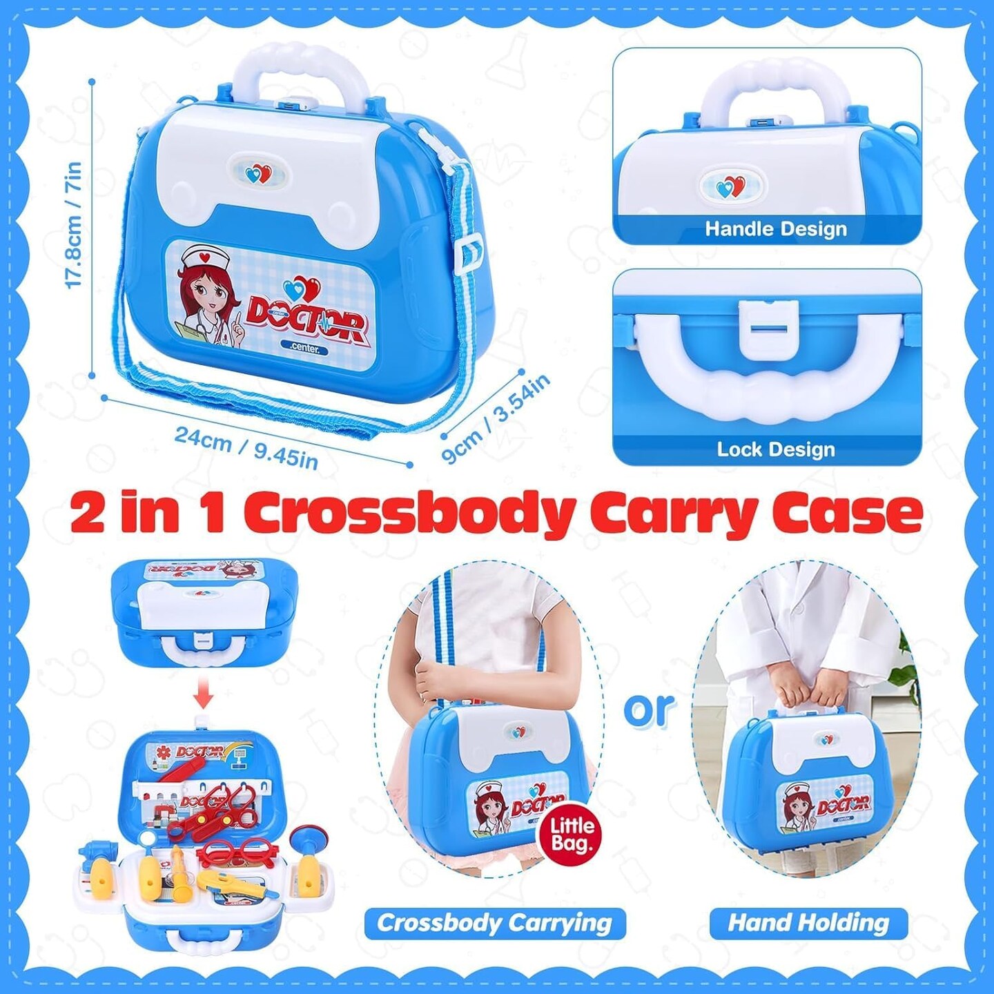 Kids Doctor Kit for Girls, Doctors kit for Kids 22 Pieces Doctor